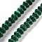 Synthetic Malachite Beads Strands, Saucer Beads, 8x5mm, Hole: 0.6mm, about 40pcs/strand, 7.76''(19.7cm)