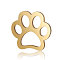 201 Stainless Steel Filigree Joiners, Dog Paw Print, Golden, 11x12x0.8mm