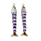 Brass Micro Pave Cubic Zirconia Pendants, with Enamel, Fish, Real Platinum Plated, 45x10.5x6mm, Hole: 1.4mm