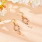 Brass Enamel Links, with Crystal Rhinestone, Fleur De Lis Flower Wreath, Colorful, Mixed Color, 18.5x13.5x2.5mm, Hole: 1.2mm, 12pcs/box
