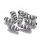 Tibetan Style Alloy Beads, Lead Free & Nickel Free & Cadmium Free, Conch, Thai Sterling Silver Plated, 24.5x10x7mm, Hole: 1.8mm