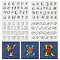 4 Sheets 11.6x8.2 Inch Stick and Stitch Embroidery Patterns, Non-woven Fabrics Water Soluble Embroidery Stabilizers, Letter, 297x210mmm