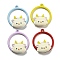 Spray Painted Zinc Alloy Pendant, Deer Charm, Mixed Color, 22x19x5.5mm, Hole: 1.2mm