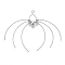 Brass Big Pendants, with CCB Plastic Beads, Nickel Free, Fireworks, Real Platinum Plated, 49~52mm, Hole: 1.8mm