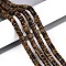 Natural Tiger Eye Beads Strands, Disc, Heishi Beads, 6x1~2mm, Hole: 0.9mm, about 233~248pcs/strand, 15.16~15.55''(38.5~39.5cm)