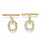 Brass Toggle Clasps, Oval, Nickel Free, Golden, Bar: 5x19x3mm, Hole: 1.2mm, Oval: 16x12x3mm, Hole: 1mm, Jump Ring: 5x1mm, 3mm inner diameter