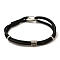 PU Leather Round Cord Multi-strand Bracelets, Constellation Alloy Bracelets for Women Men, Libra, 8-1/4 inch(20.9cm)