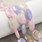 Natural Malaysia Jade Beads Strands, Dyed, Flat Oval, Mixed Color, 18x13x5mm, Hole: 1mm, about 10~11pcs/strand, 7.28''~7.87''(18.5~20cm)