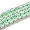 Electroplate Glass Beads Strands, Faceted, AB Color, Column, Aquamarine, 4x5~6mm, Hole: 1mm, about 80pcs/strand, 40~48cm