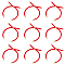 10Pcs Twisted Nylon Cord Slider Bracelet Making, with Golden Brass Cord End, Lead Free & Cadmium Free, Round, Red, 8.66~9.06 inch(22~23cm), Hole: 2.8mm, Single Chain Length: about 4.33~4.53 inch(11~11.5cm)