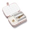 PU Leather Button Jewelry Boxes, Portable Jewelry Storage Case, for Ring Earrings Necklace, Rectangle, Lavender Blush, 11.8x16x5.4cm