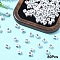 Acrylic Horizontal Hole Letter Beads, with Enamel, Cube, Letter N, 6x6x6mm, Hole: 3.2mm