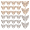 50Pcs 2 Colors Alloy Rhinestone Pendants, Butterfly Charms, Platinum & Golden, 19x22x2mm, Hole: 1.5mm, 25pcs/color