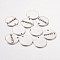 Non-Tarnish 201 Stainless Steel Pendants, Flat Round with Word Jewelry, Stainless Steel Color, 15x1mm, Hole: 1.3mm