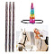 1Pc Polyester Unicorn Horn Ear Elastic Headband, with 30Pcs PET Hair Tinsel Hair Extensions, Colorful, Inner Diameter: 99mm