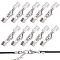 UNICRAFTALE 30 Sets 304 Stainless Steel Lobster Claw Clasps with Cord Ends Metal Clasp With Cord Tip Attach Clasp for Bracelets Necklace Jewelry Making Stainless Steel Color 27mm Long
