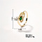 Chic Geometric Brass Open Cuff Ring, Cute and Elegant Hand Accessory, Golden