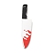 Halloween Printed Opaque Acrylic Pendants, Knife, Tool, 45x9.5x4mm, Hole: 1.8mm