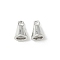 Brass Pendants, Cone Charms, Rack Plating, Long-Lasting Plated, Platinum, 7.5x5.5mm, Hole: 1.4mm