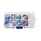 100Pcs 10 Colors Glass Pendants, with Plastic Box, Star, 13x13x7mm, Hole: 1.2mm, 10pcs/color