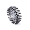 Drgon Bone Stainless Steel Finger Rings for Men, Stainless Steel Color, US Size 9(18.9mm)