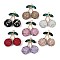 Alloy Clay Rhinestone Pendants, Cherry, Mixed Color, 44x42x20mm, Hole: 3mm