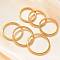 304 Stainless Steel Plain Band Rings, Golden, 2mm, Inner Diameter: 15.5~20.5mm