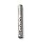 Retro 304 Stainless Steel Pendants, Rectangle with Rune Charm, Antique Silver, 46x6.5x5.5mm, Hole: 3mm