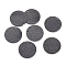 304 Stainless Steel Pendants, Textured, Flat Round, Electrophoresis Black, 25x1mm, Hole: 1.4mm