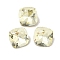 Glass Rhinestone Cabochons, Pointed Back & Back Plated, Faceted, Square, Jonquil, 4x4x2mm