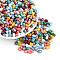 Glass Seed Beads, Opaque Colours Luster, Barrel, Mixed Color, 6~6.5x4~4.5mm, Hole: 0.9~1mm, about 2500pcs/pound