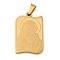 Mother's Day Theme PVD Vacuum Plating 304 Stainless Steel Pendants, Rectangle with Child & Mother Charms, Golden, 29x18x2mm, Hole: 6.5x3mm