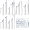 SUNNYCLUE 1 Box 60Pcs 5 Sizes Silver Bar Charms Stainless Steel Bar Charm Rectangle Metal Tags Blank Bar Charm for Jewelry Making Charms Women DIY Bracelets Necklaces Earrings Crafting Supplies