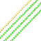 Brass Rhinestone Strass Chains, Rhinestone Cup Chain, Imitate Luminous Style, Raw(Unplated), Peridot, 2x2mm, about 23.62 Feet(7.2m)/Strand