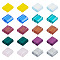 200Pcs 10 Styles 2-Hole Mixed Styles Glass Seed Beads, Rectangle, Mixed Color, 5x4.5~5.5x2~2.5mm, Hole: 0.5~0.8mm, 20pcs/style