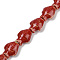 Handmade Porcelain Beads Strands, Fish, Dark Red, 19~19.5x15x9mm, Hole: 1.6mm, about 20pcs/strand, 14.76''(37.5cm)