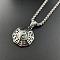 Trendy Hip Hop Nightclub Bar Tai Chi Yin-yang 304 Stainless Steel Pendant Necklaces for Men, Stainless Steel Color