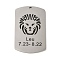 Non-Tarnish 304 Stainless Steel Pendants, Stainless Steel Color, Rectangle with Constellation Charm, Leo, 43x26.5x1.5mm, Hole: 1.6mm