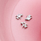 Brass Crystal Rhinestone Pendants, Platinum, Fish, 9x10mm