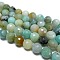Natural Flower Amazonite Beads, Faceted, Round, 6mm, Hole: 1mm, about 59~61pcs/strand, 15 inch
