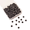 200Pcs Natural Lava Rock Beads, Round, Black, 8mm, Hole: 1mm