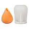 Teardrop Shape Silicone Candle Molds, for Candle Making Tools, White, 7x9.2cm