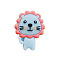 Lion Silicone Beads, Light Sky Blue, 24x31x7.5mm, Hole: 2mm