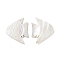 Natural Freshwater Shell Pendant, Fish Charm, White, 34x43x2.5mm, Hole: 2.5mm