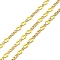 Brass Enamel Figaro Chains, with Spool, Long-Lasting Plated, Soldered, Lead Free & Cadmium Free, Yellow, 5x3x0.8mm