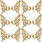 10 Sets Brass Micro Pave Clear Cubic Zirconia Pendants, Wing, Real 18K Gold Plated, 11x16x5mm, Hole: 3mm