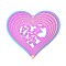 201 Stainless Steel Connector Charms/Links, Heart with Hollow Christmas Sleigh, Etched Metal Embellishments, for DIY Wind Spinners, Multi-color, 50x51.5x0.2mm, Hole: 1.4~1.5mm