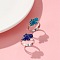 Dinosaur Alloy with Epoxy Adjustable Finger Rings for Girls, Temperature Sensing Color Changing, Rose Gold, Inner Diameter: Adjustable