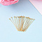 Brass Ball Head Pins, Nickel Free, Long-Lasting Plated, Real 18K Gold Plated, 25x0.6mm, Head: 2mm