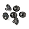304 Stainless Steel Bead Cap Pendant Bails, for Globe Glass Bubble Cover Pendants, Black, 8mm, Hole: 1.8mm